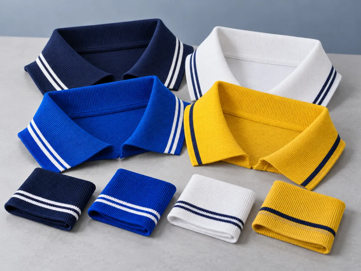 Cuellos tejidos para confección de playeras y uniformes