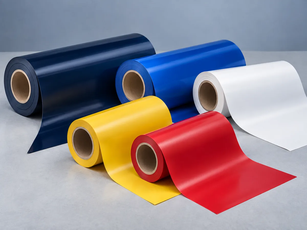 Rollos de vinil textil en distintos colores